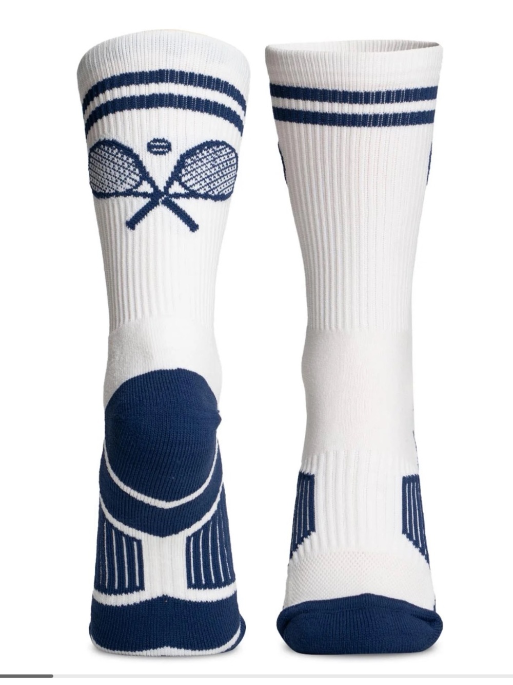 Chalktalk NWOT Crossed Racquets Mid Calf Socks rackets tennis pickleball Adult